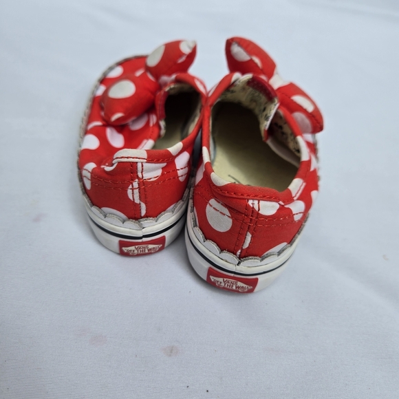 Vans X Disney Minnie Mouse Red and White Polka Dot Kids Sneakers Kids 8 - Picture 5 of 7